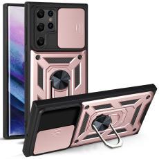  Samsung Galaxy S22 Ultra Skal CamShield Hybrid Ring Ros&eacute;guld - Teknikhallen.se
