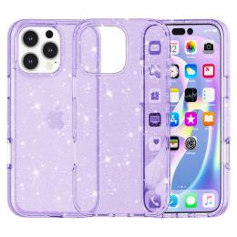  iPhone 16 Pro Skal Glitter Lila - Teknikhallen.se