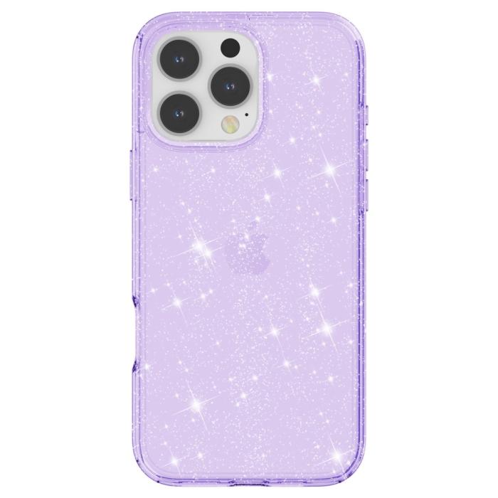 Bild 3,  iPhone 16 Pro Skal Glitter Lila - Teknikhallen.se