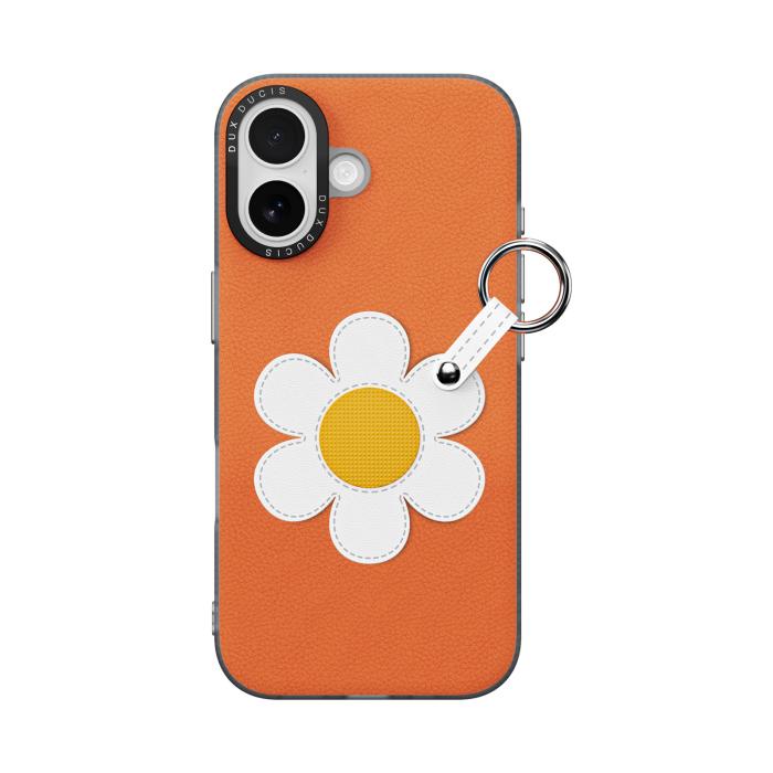 Bild 2, DUX DUCIS DUX DUCIS iPhone 17 Skal PU-Läder Prästkrage Orange - Teknikhallen.se