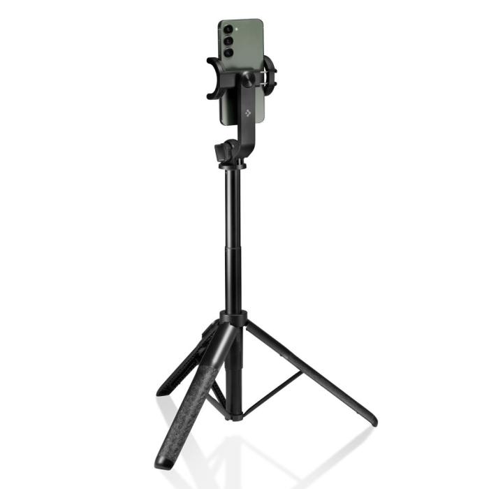 Bild 3, Spigen Spigen 161 cm Bluetooth Selfiestick Tripod Svart - Teknikhallen.se