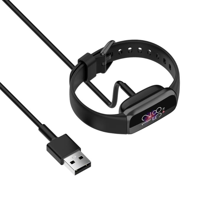 Bild 2,  Fitbit Luxe / Charge 5 USB Laddningskabel 1m Svart - Teknikhallen.se