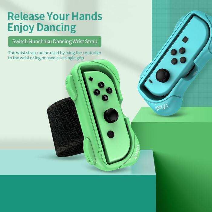 Bild 3, iPega iPega 2-PACK Armband Med Fäste För Joy-Con Grön/Blå - Teknikhallen.se