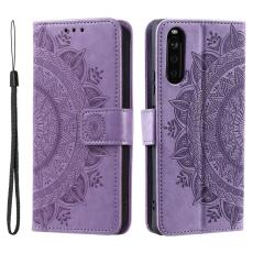  Sony Xperia 10 VI Mandala L&auml;der Fodral Lila - Teknikhallen.se