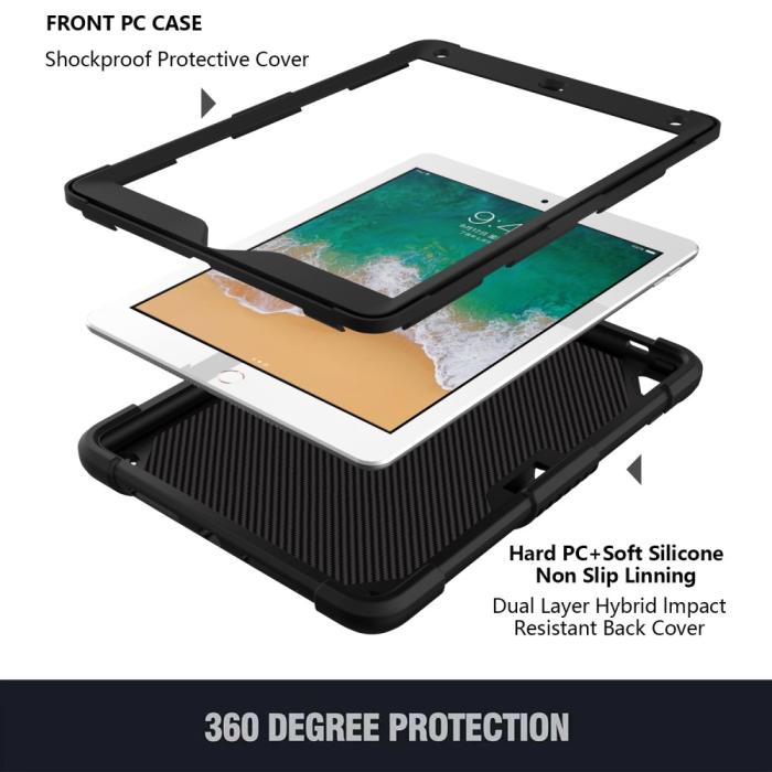Bild 2,  iPad 9.7 2017/2018 / Air / Air 2 Skal Butterfly Shockproof Hybrid - Teknikhallen.se