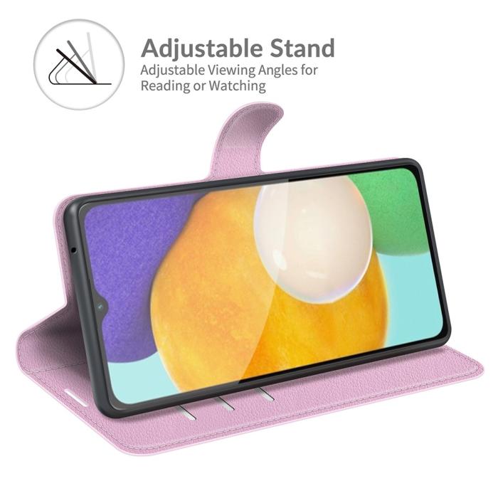 Bild 5,  Samsung Galaxy A04s / A13 5G Fodral Litchi Läder Ljus Rosa - Teknikhallen.se