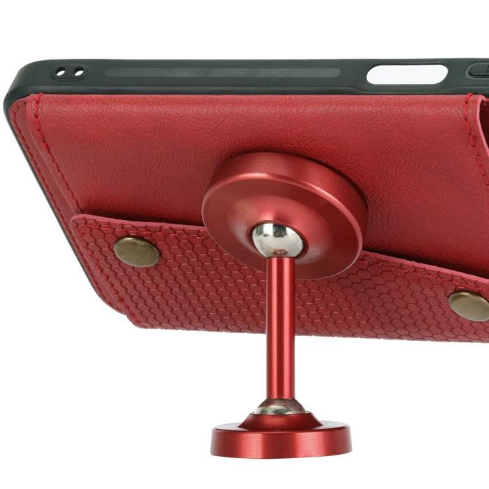 Bild 6,  Samsung Galaxy A23 5G Skal Med Kortfack Och Magnet Röd - Teknikhallen.se