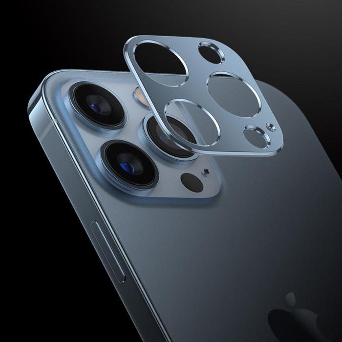 Bild 4, HOFI HOFI iPhone 13 Pro / 13 Pro Max Linsskydd Pro+ Aluminium Blå - Teknikhallen.se