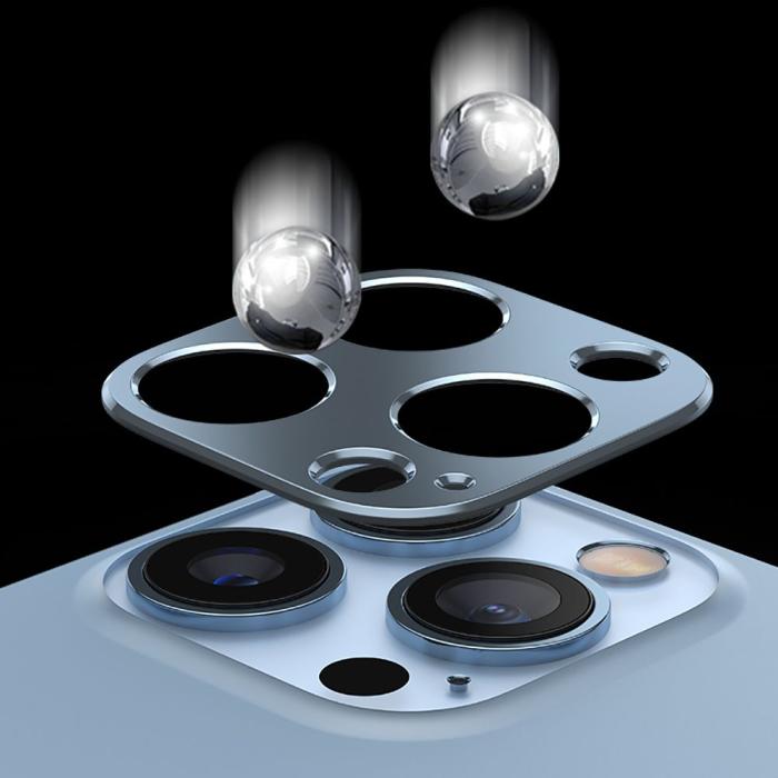 Bild 5, HOFI HOFI iPhone 13 Pro / 13 Pro Max Linsskydd Pro+ Aluminium Blå - Teknikhallen.se