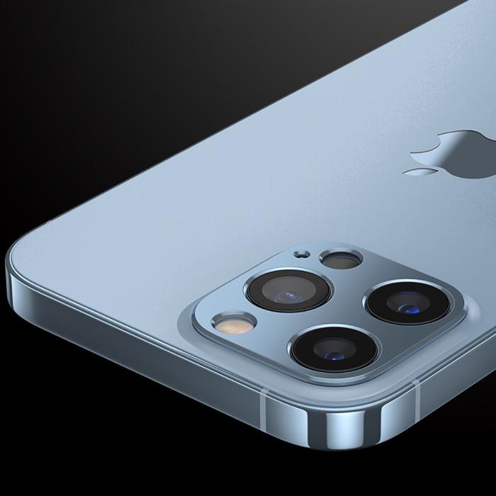 Bild 6, HOFI HOFI iPhone 13 Pro / 13 Pro Max Linsskydd Pro+ Aluminium Blå - Teknikhallen.se