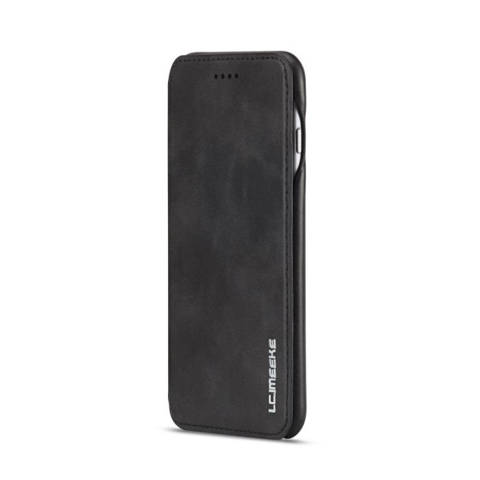Bild 4, LC.IMEEKE iPhone 6/6S - LC.IMEEKE Retro Läder Fodral - Svart - Teknikhallen.se