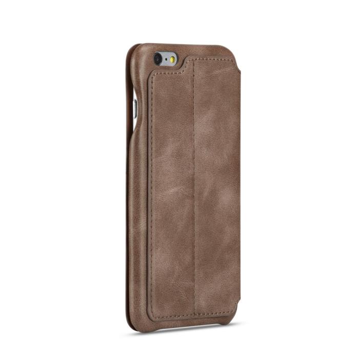 Bild 5, LC.IMEEKE iPhone 6/6S - LC.IMEEKE Retro Läder Fodral - Brun - Teknikhallen.se