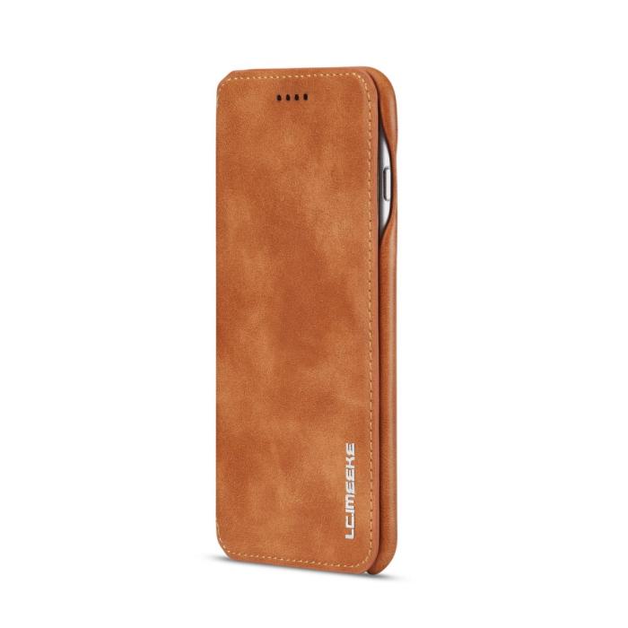 Bild 4, LC.IMEEKE iPhone 6/6S Plus - LC.IMEEKE Retro Läder Fodral - Brun - Teknikhallen.se