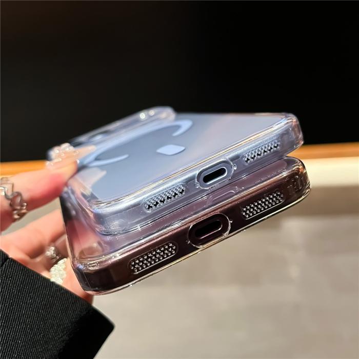 Bild 5,  iPhone 18 Pro / 17 Pro Skal MagSafe Transparent/Orange - Teknikhallen.se