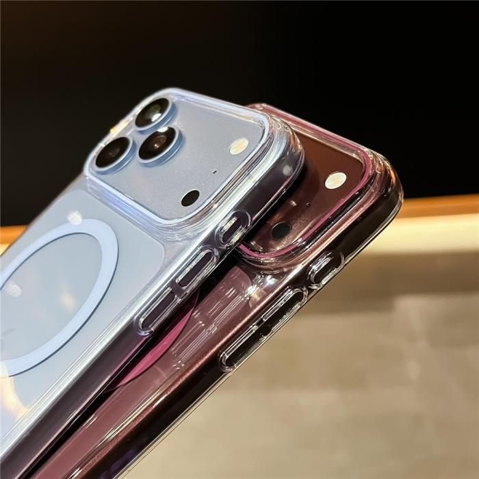 Bild 6,  iPhone 18 Pro / 17 Pro Skal MagSafe Transparent/Orange - Teknikhallen.se