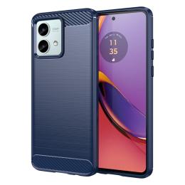  Motorola Moto G84 5G Skal Borstad Stål Textur Blå - Teknikhallen.se