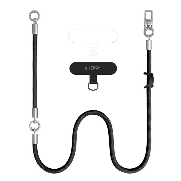 Bild 3, Tech-Protect Tech-Protect Mobilsnöre CrossBody & Wrist Rope Svart - Teknikhallen.se