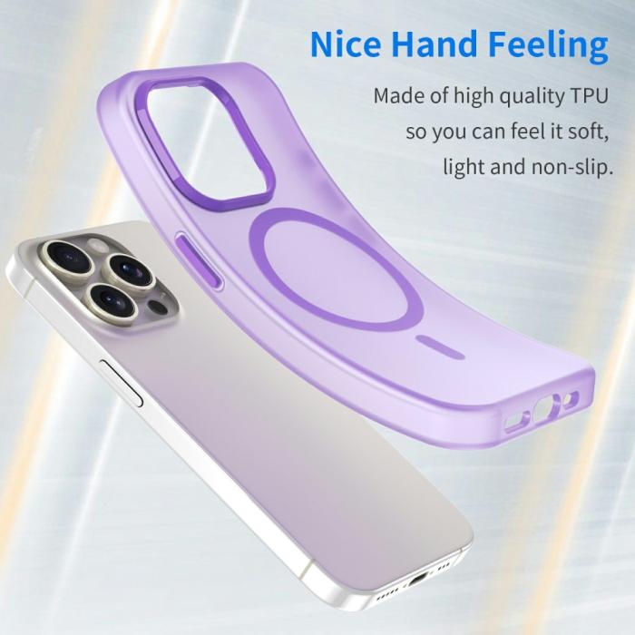 Bild 4,  iPhone 16 Pro Max Skal MagSafe Slim Matt Lila - Teknikhallen.se