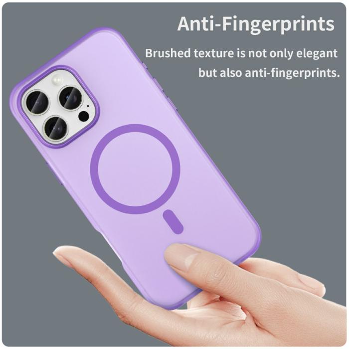 Bild 5,  iPhone 16 Pro Max Skal MagSafe Slim Matt Lila - Teknikhallen.se