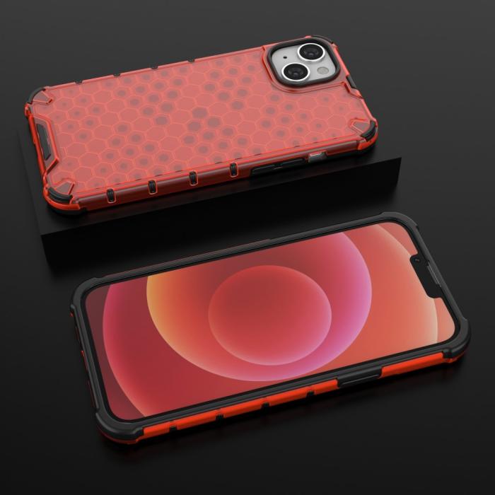 Bild 4,  iPhone 15 Skal Honeycomb Shockproof Röd - Teknikhallen.se