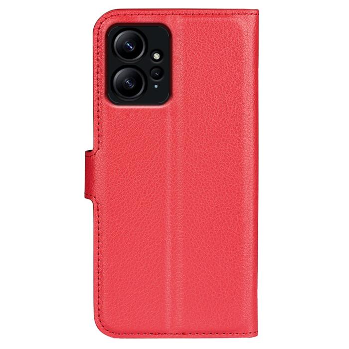 Bild 6,  Xiaomi Redmi Note 12 4G Fodral Litchi Läder Röd - Teknikhallen.se