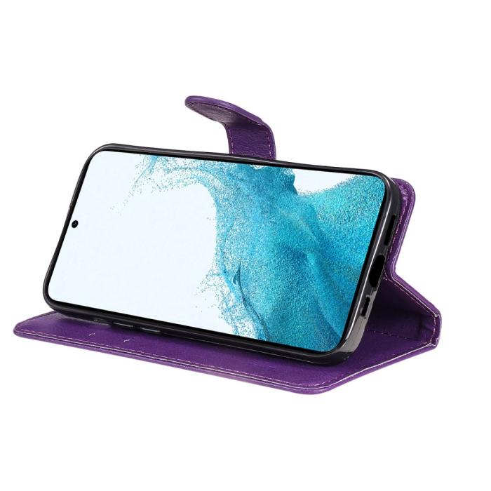 Bild 4,  Samsung Galaxy S23 Plus Fodral Läder Lila - Teknikhallen.se