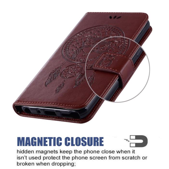 Bild 6,  Xiaomi Redmi 9C Fodral Owl Dream Catcher Brun - Teknikhallen.se