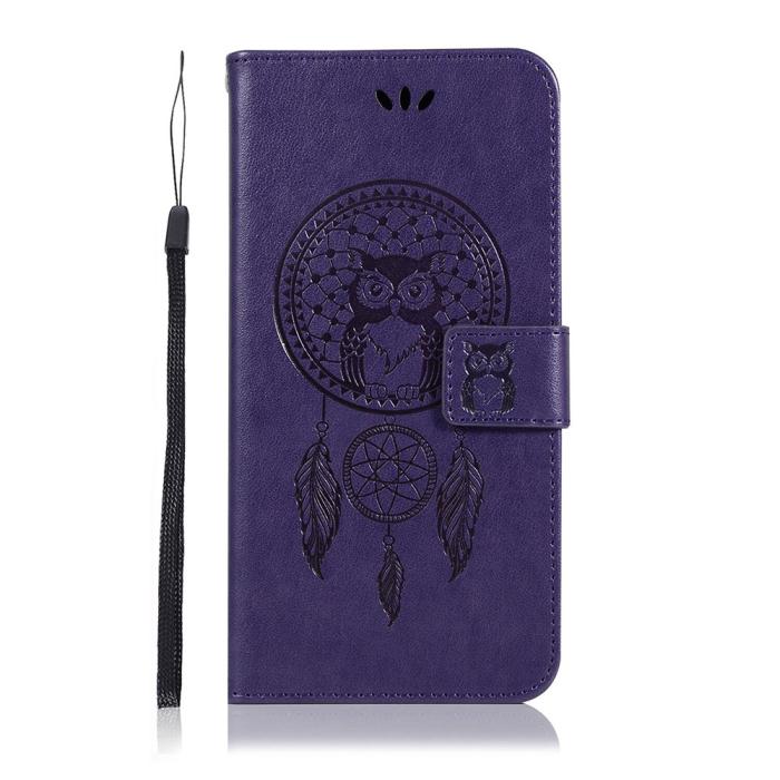 Bild 2,  Xiaomi Redmi 9C Fodral Owl Dream Catcher Lila - Teknikhallen.se