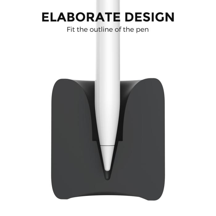 Bild 3, AHASTYLE AHASTYLE Apple Pencil 1/2/Pro Vertikal Silikon Ställ Svart - Teknikhallen.se