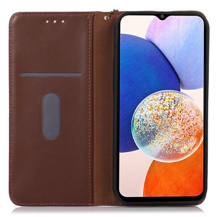 Bild 2, KHAZNEH KHAZNEH Galaxy S24 Ultra Fodral Flip RFID Äkta Läder Brun - Teknikhallen.se