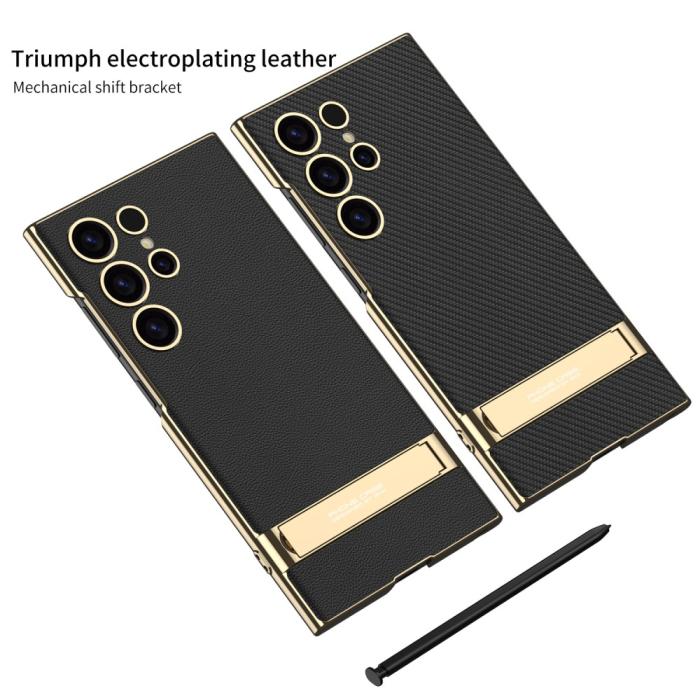 Bild 4, GKK GKK Galaxy S24 Ultra Skal Electroplate Kickstand Grön - Teknikhallen.se