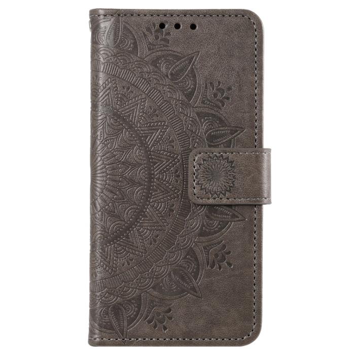 Bild 5,  Sony Xperia 10 VI Mandala Läder Fodral Grå - Teknikhallen.se