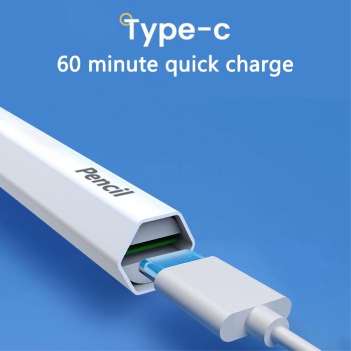 Bild 5,  Bluetooth Magnetisk Hexagon Stylus Touchpenna Vit - Teknikhallen.se
