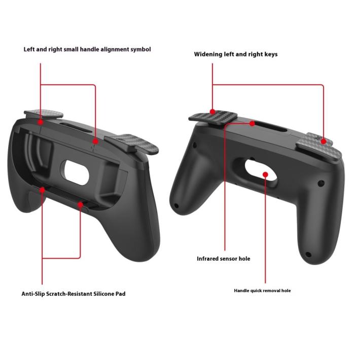 Bild 4, PGTECH PGTECH 2 st Nintendo Switch 2 Joy-Con Grip Svart - Teknikhallen.se