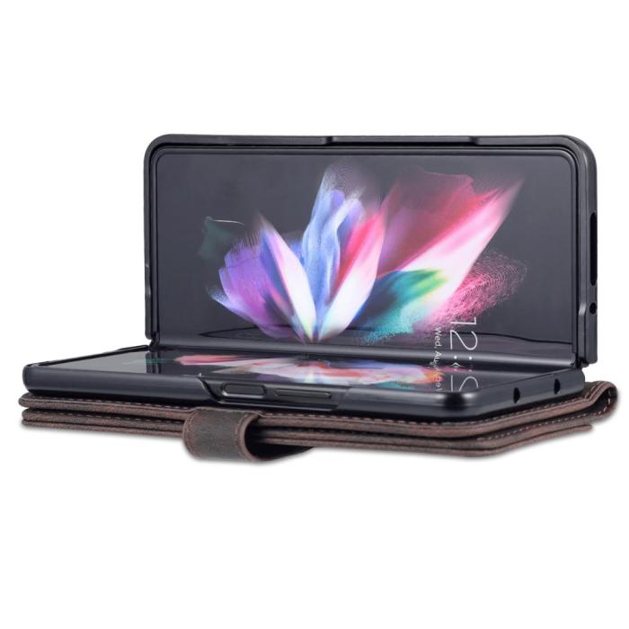 Bild 3, AZNS AZNS Galaxy Z Fold 5 Fodral Läder Brun - Teknikhallen.se