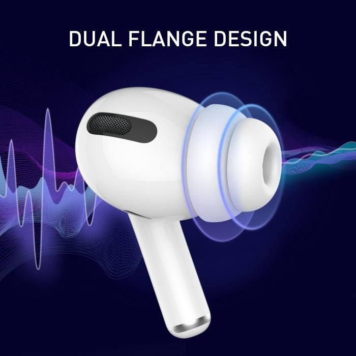 Bild 2, AHASTYLE AHASTYLE AirPods Pro 2/AirPods Pro 2-PACK Öronpluggar Storlek L Vit - Teknikhallen.se