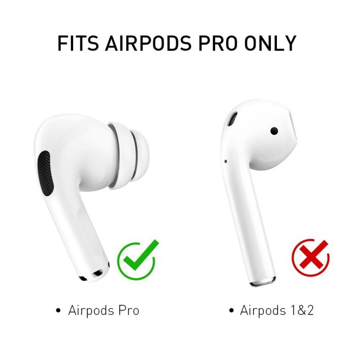 Bild 3, AHASTYLE AHASTYLE AirPods Pro 2/AirPods Pro 2-PACK Öronpluggar Storlek L Vit - Teknikhallen.se