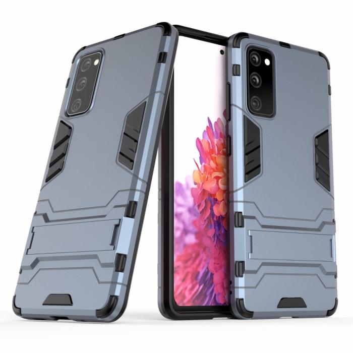 Bild 3,  Samsung Galaxy S20 FE - Hybrid Skal med Kickstand - Blå - Teknikhallen.se