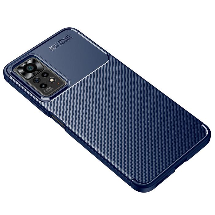 Bild 2,  Xiaomi Redmi Note 11 Pro 5G Skal Kolfiber Textur Blå - Teknikhallen.se
