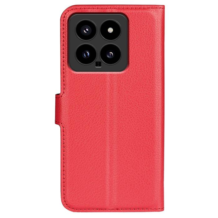 Bild 6,  Xiaomi 14 Fodral Litchi Läder Röd - Teknikhallen.se