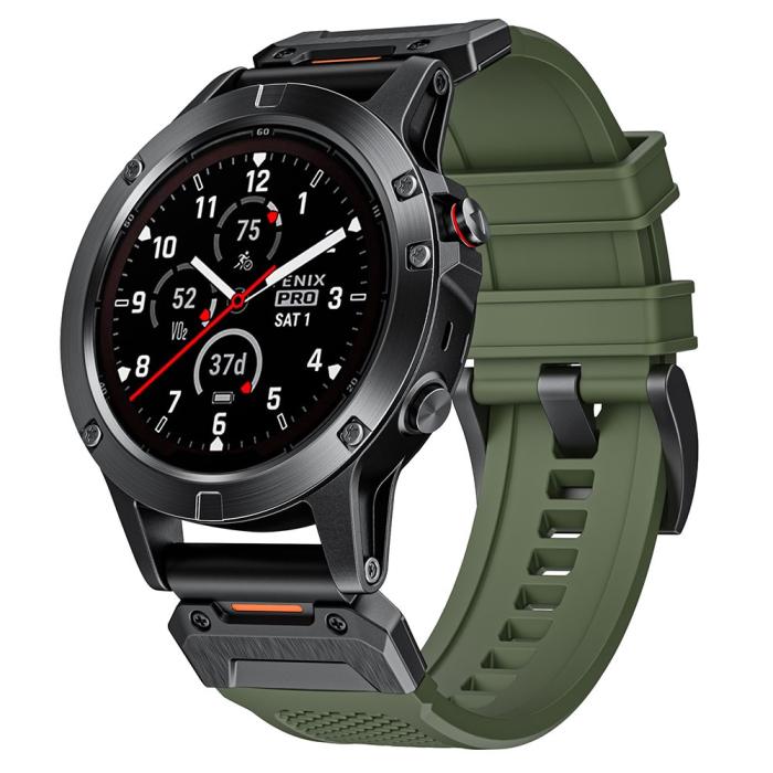 Bild 4,  Fenix 5/5X/6X/7X 26 mm Klockarmband Robust Grön - Teknikhallen.se