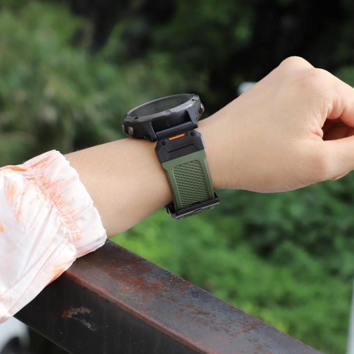 Bild 5,  Fenix 5/5X/6X/7X 26 mm Klockarmband Robust Grön - Teknikhallen.se