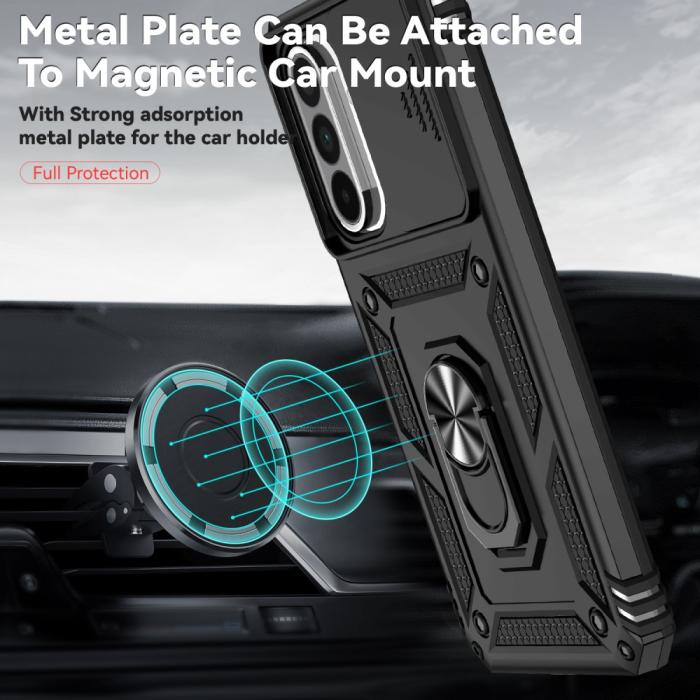 Bild 5,  Samsung Galaxy A56 5G/A36 5G Skal CamShield Ring Hybrid Svart - Teknikhallen.se