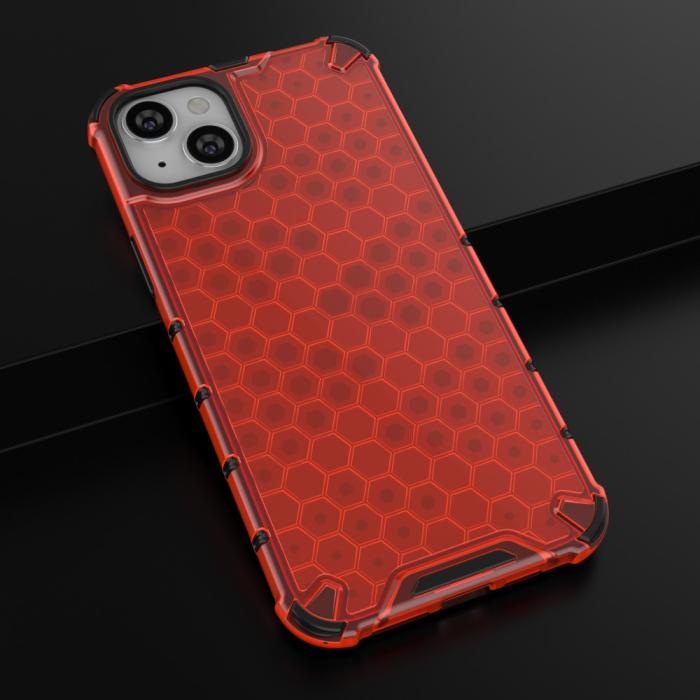 Bild 5,  iPhone 15 Skal Honeycomb Shockproof Röd - Teknikhallen.se