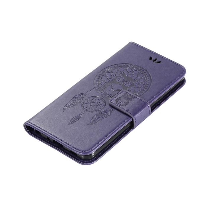Bild 5,  Xiaomi Redmi 9C Fodral Owl Dream Catcher Lila - Teknikhallen.se