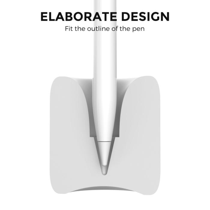 Bild 3, AHASTYLE AHASTYLE Apple Pencil 1/2/Pro Vertikal Silikon Ställ Vit - Teknikhallen.se