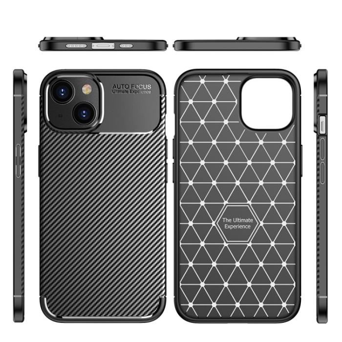 Bild 6,  iPhone 14 Pro Skal Kolfiber Textur Blå - Teknikhallen.se