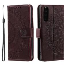  Sony Xperia 10 VI Mandala L&auml;der Fodral Brun - Teknikhallen.se