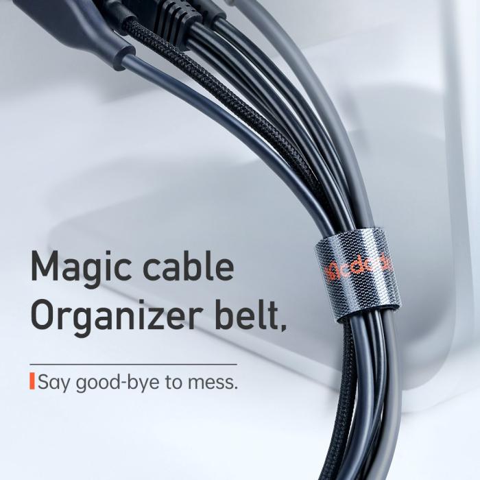 Bild 4, MCDODO Mcdodo 100 cm Kardborrband/Kabelorganiserare Svart - Teknikhallen.se