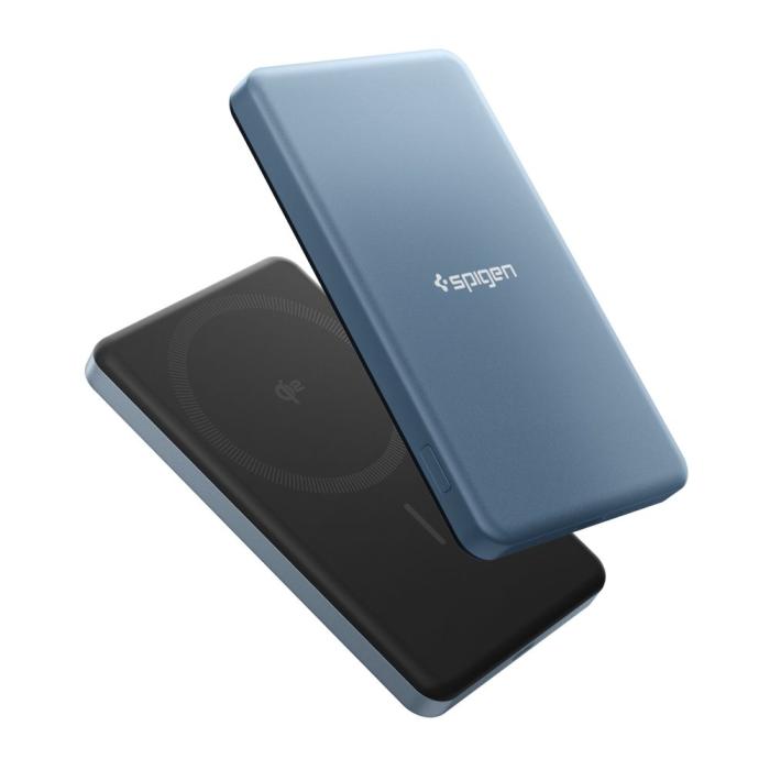 Bild 3, Spigen Spigen 5000 mAh 22.5W MagSafe Powerbank Essential Teal Blue - Teknikhallen.se